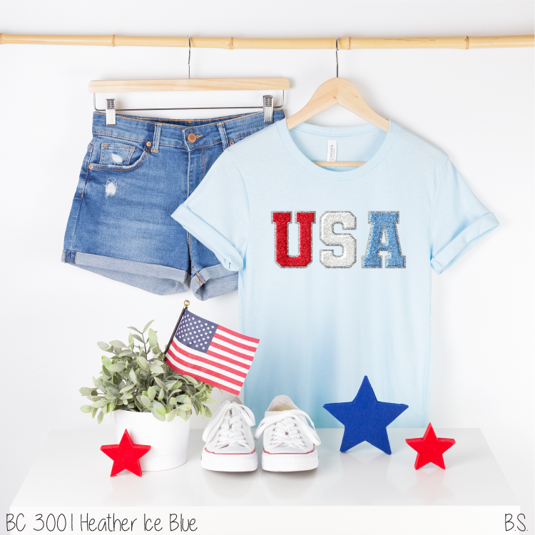 Bama Screens - Wholesale Sublimation Transfer - Varsity USA Chenille Letters #BS54993