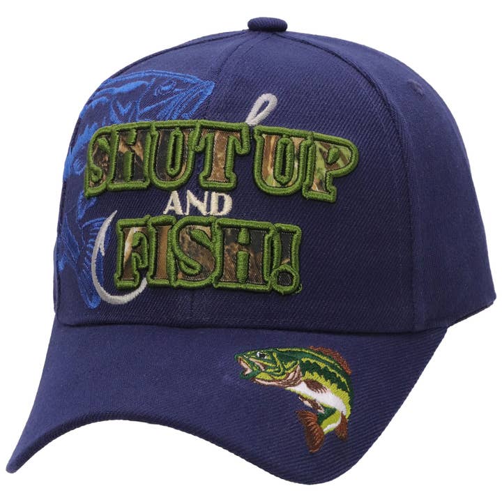 Cap Zone - Wholesale Baseball Cap - Unisex - Shut Up And Fish Curved Brim Baseball Cap4