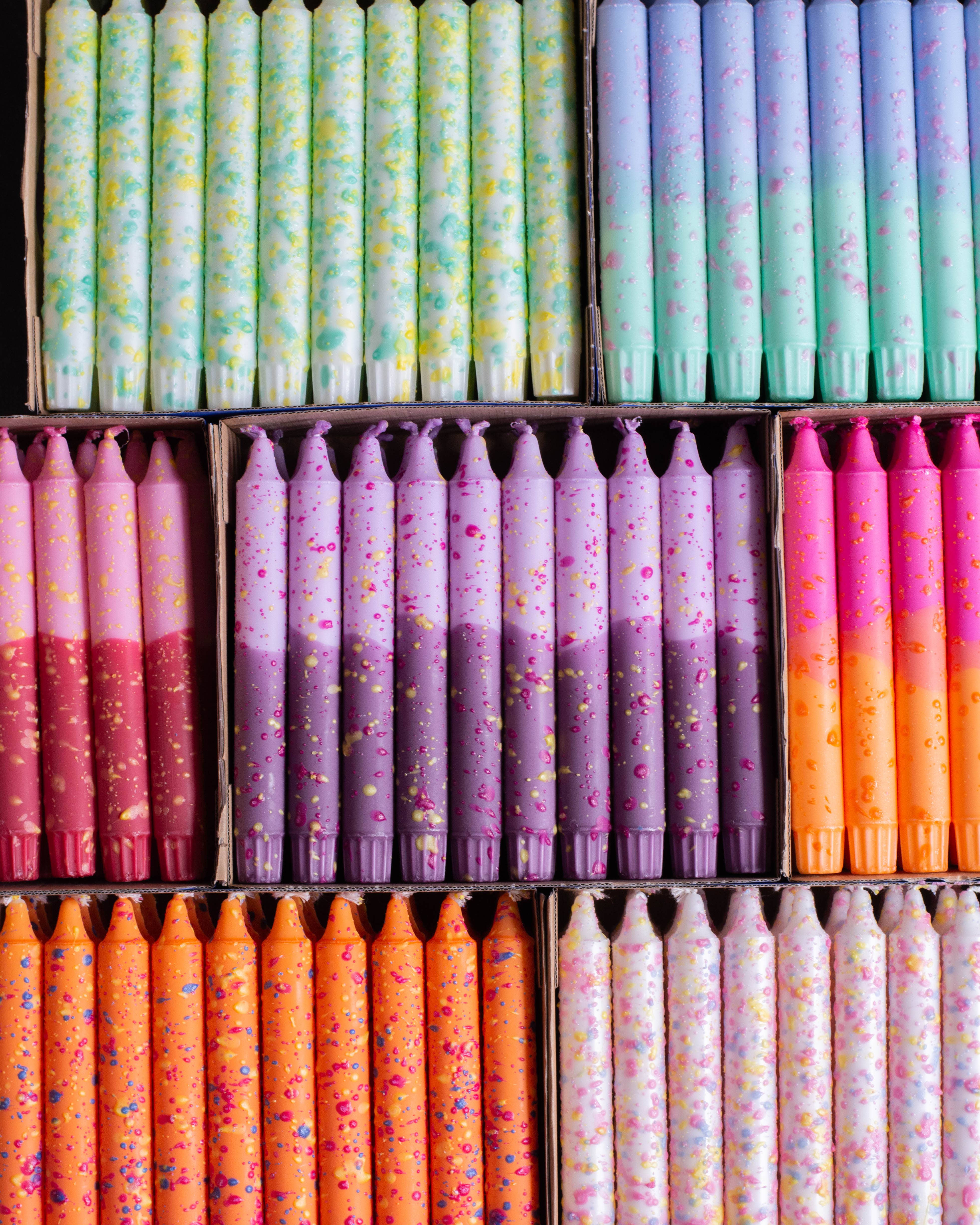 Nordtrice - Wholesale Tapered Candle/Candlestick - Taper candles- Summer vibes / Lavender Confetti5