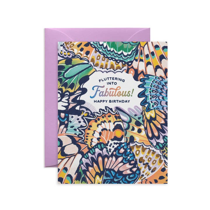 O.O.M.F Creative - Wholesale Birthday Card - Fluttering Wings Birthday Card