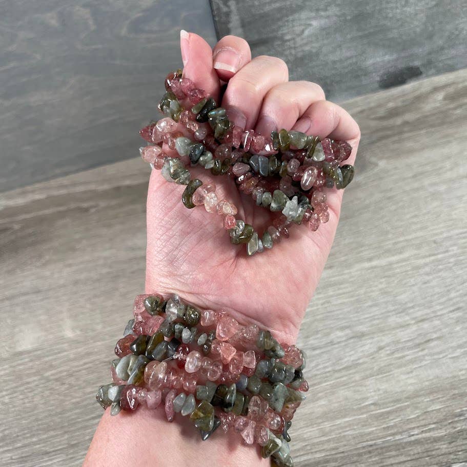 Keystone Crystals - Wholesale Beaded Bracelet - Multi-Stone Gemstone Chip Bracelets –  Wholesale Crystals15