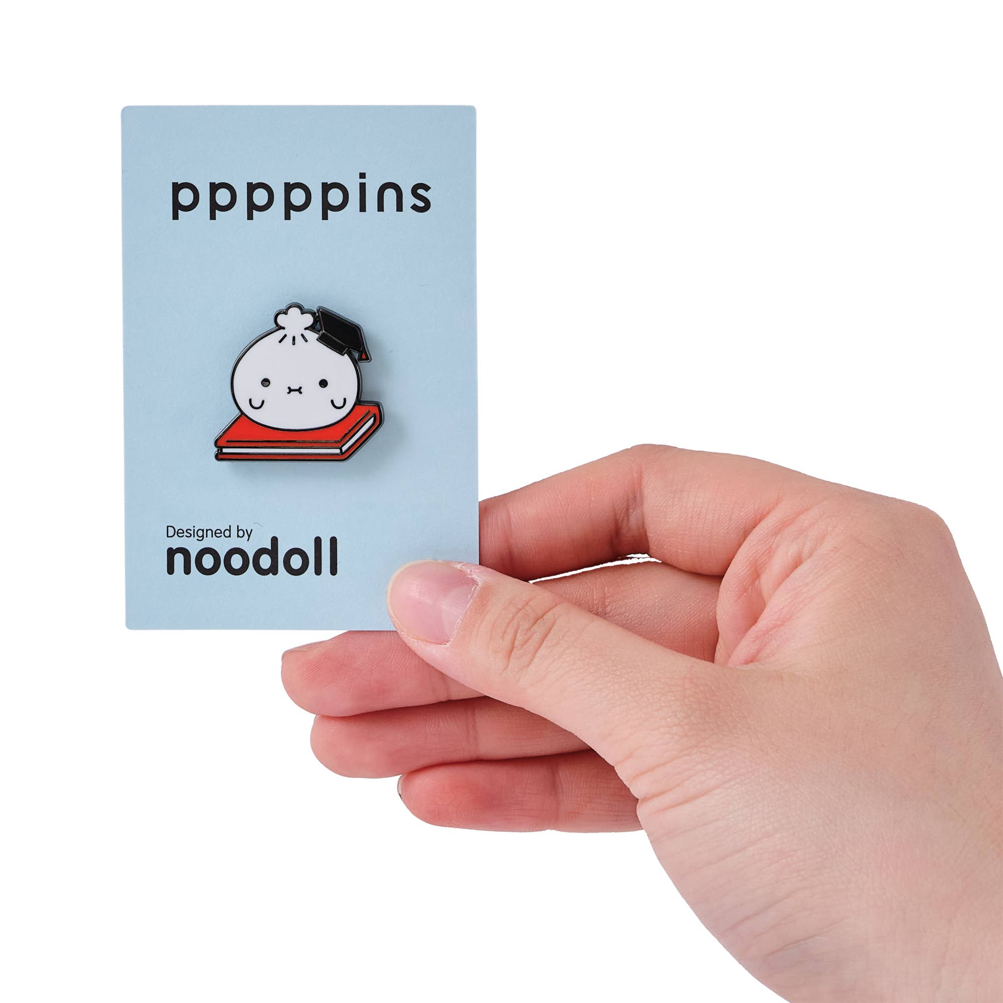 Noodoll - Wholesale Lapel Pin/Button - Enamel Pin - Graduation Ricebao - White Bao 1