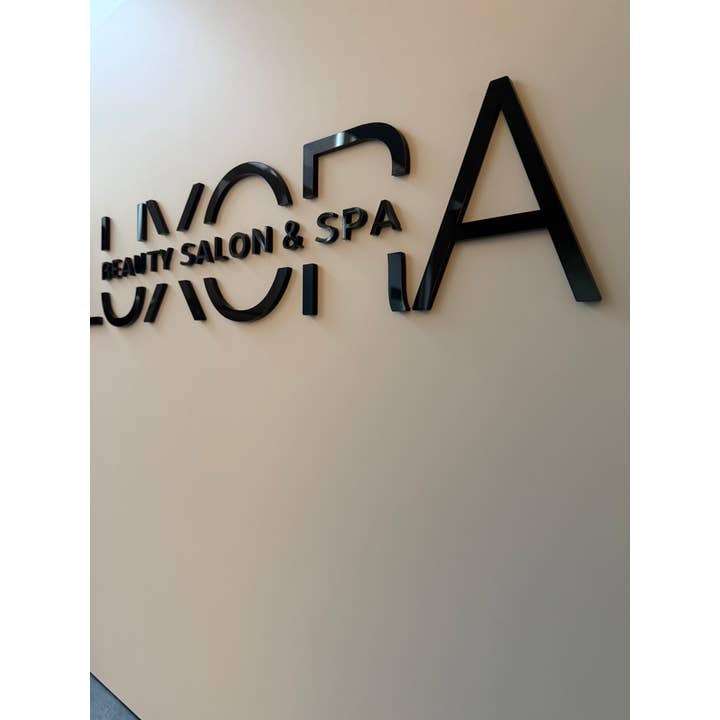 Lasartify - Wholesale Wall Sign - Large Custom Salon sign for the wall Glossy Black3