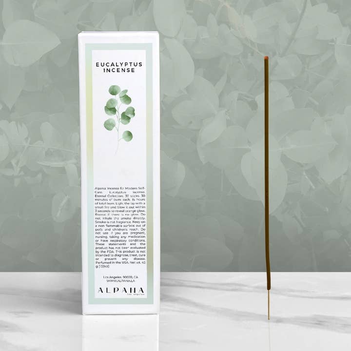 Bâtonnets d'encens d'eucalyptus pour la vente par Alpana Los Angeles