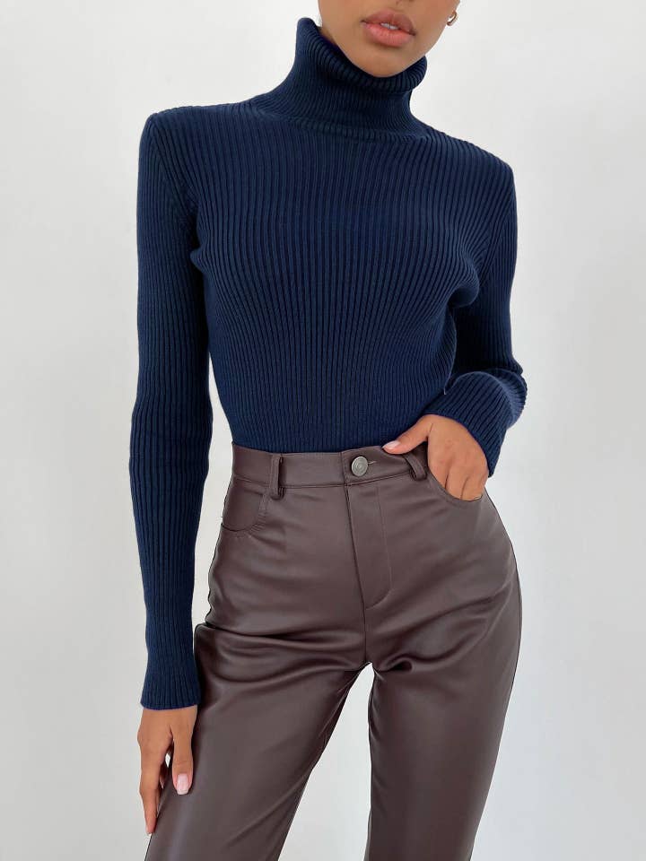 Marayn - Wholesale Knit Sweater - Women's - 2025 Autumn Amazon Chic Turtleneck Knit Pullover Sweater14