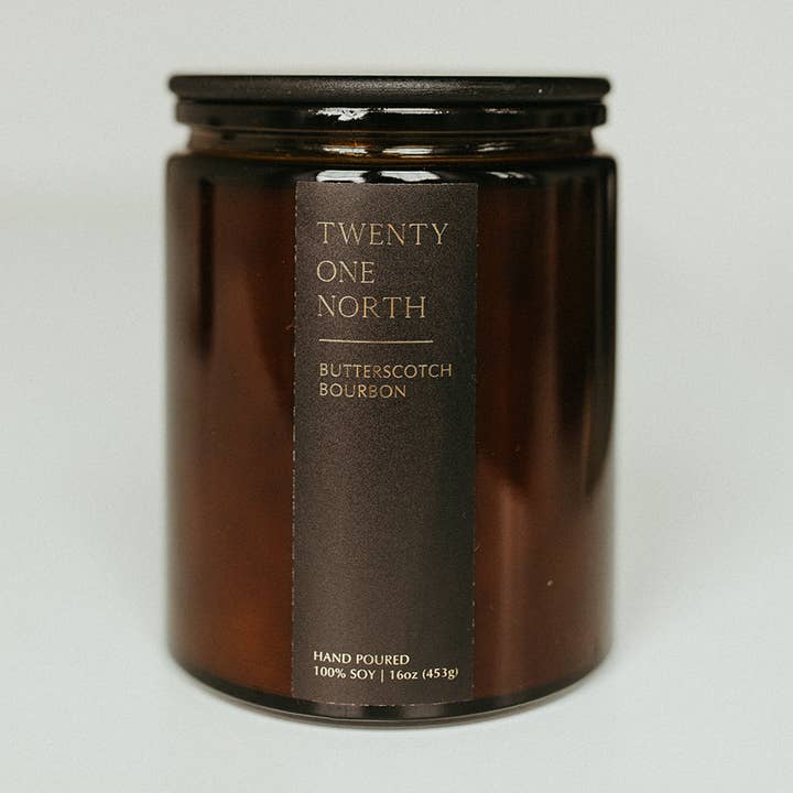 Twenty One North Candle co - Venta al por mayor Velas en tarros - Aroma de Vela de Bourbon y Caramelo0