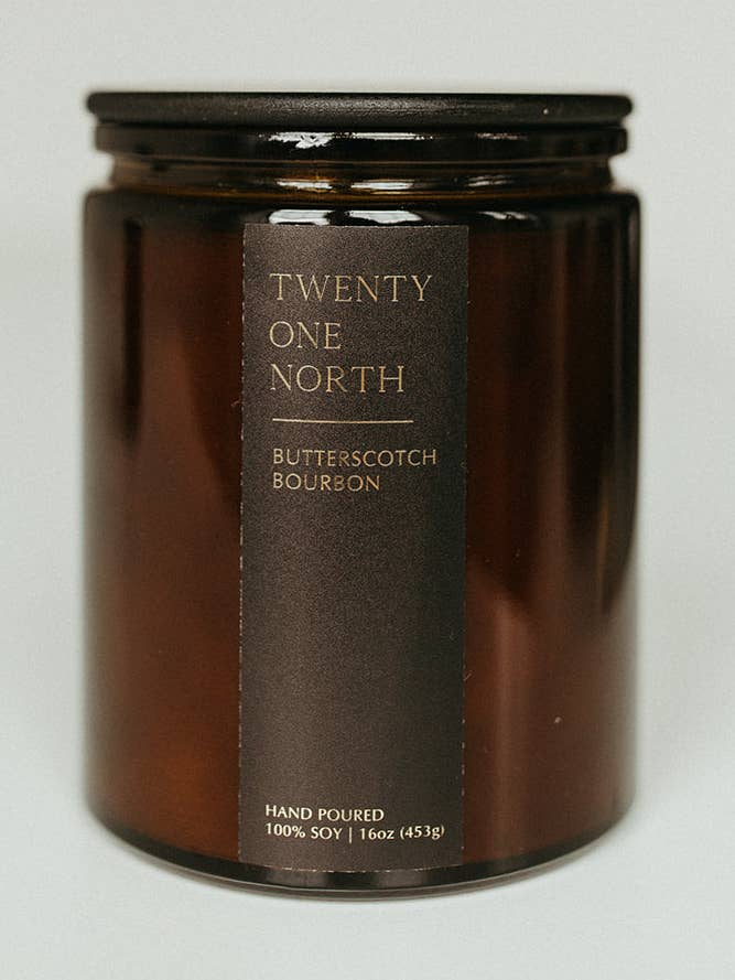 Doft av Butterscotch Bourbon-ljus för wholesale av Twenty One North Candle co