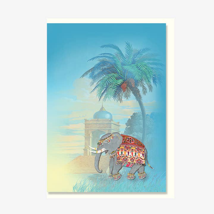 Vivien elephant card with envelope voor wholesale door Artige BV