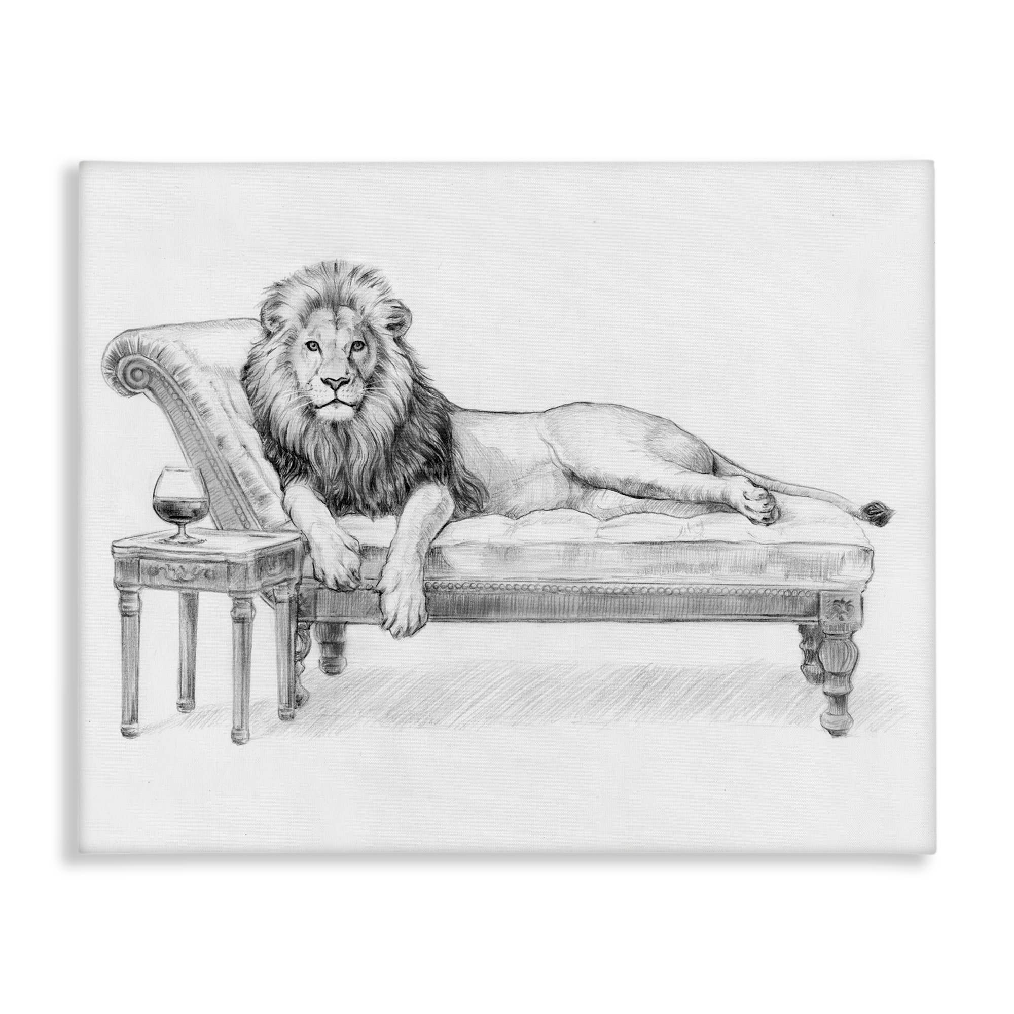 Stupell Industries - Wholesale Wall Sign - Lounging Beast Lion - Unframed Wall Art8