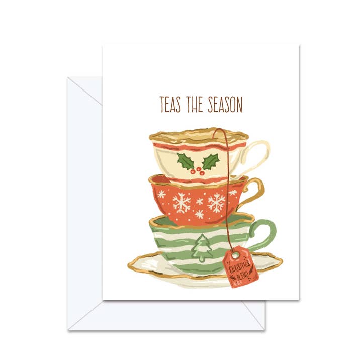 Teas The Season! - Greeting Card for wholesale by Jaybee Design