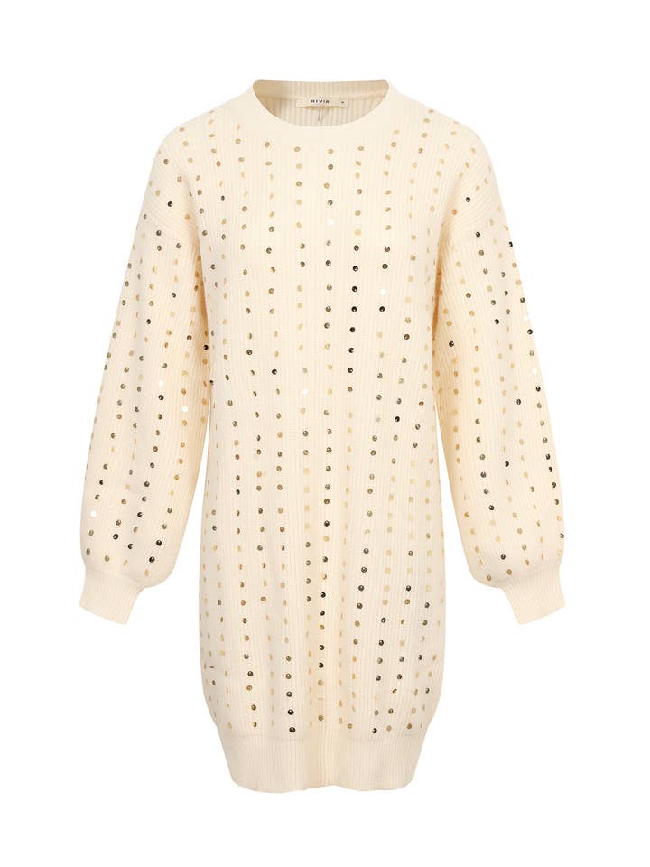 Sweater Dress With Sequence for wholesale by RIVIR