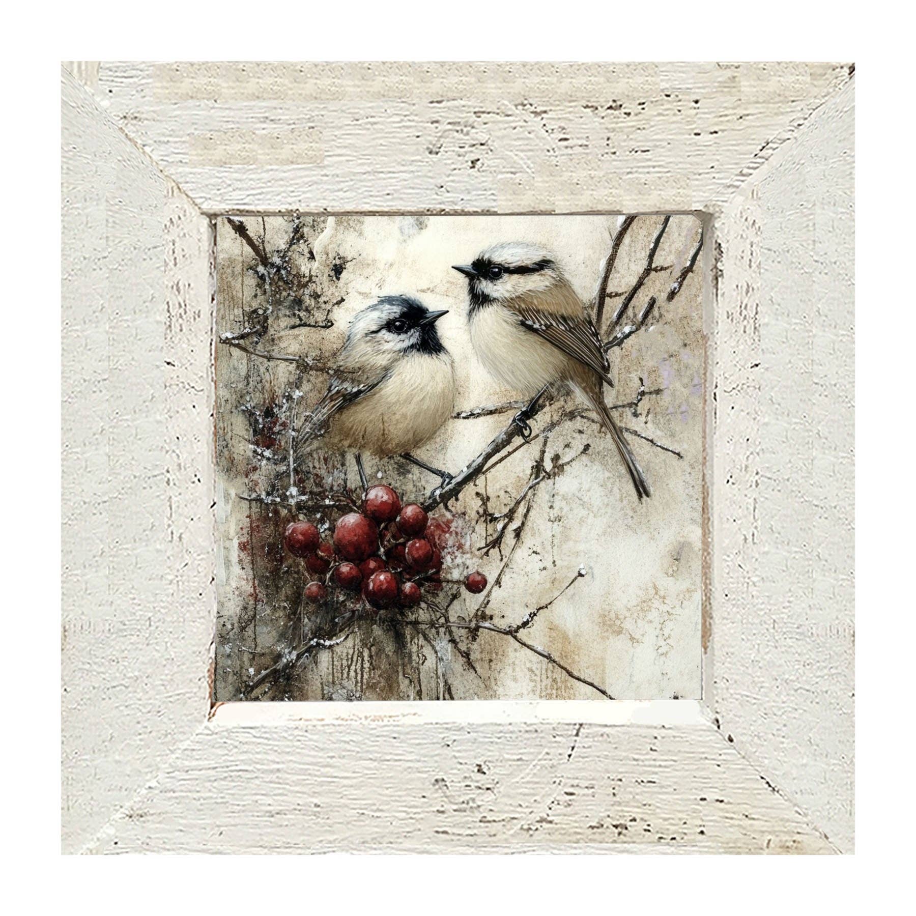 ginger blue - Wholesale Art Print - Two Birds with Berries5