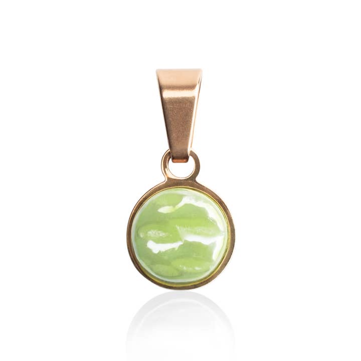 Halskæde vedhæng • roseguld/limegrøn for engroshandel hos ALEXASCHA