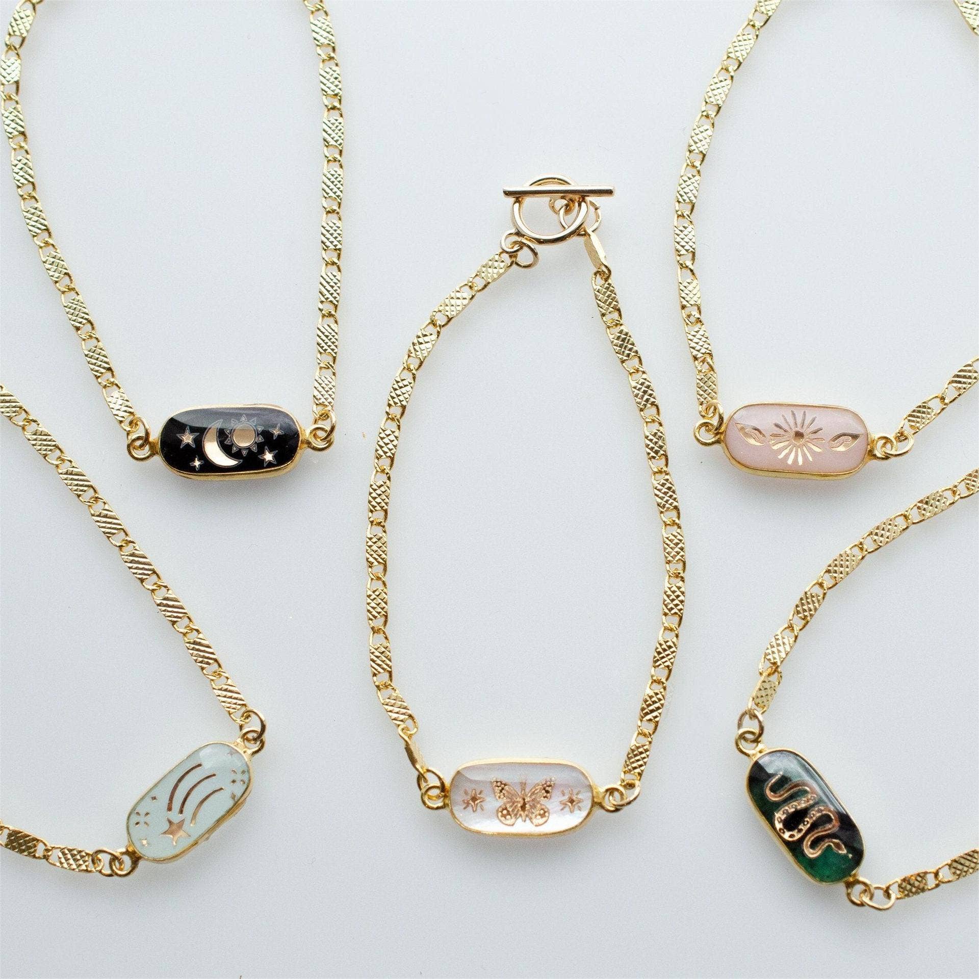 ACCITY - Wholesale Link & Chain Bracelet - Butterfly Star Moon Heart Snake Flower Bracelet_CWMM390610