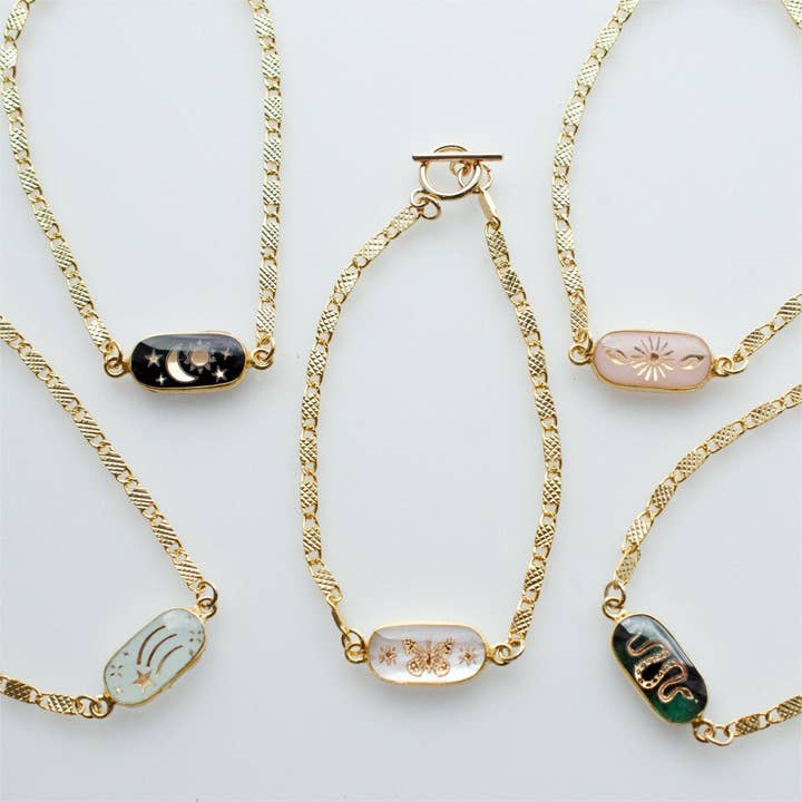 ACCITY - Wholesale Link & Chain Bracelet - Butterfly Star Moon Heart Snake Flower Bracelet_CWMM390610