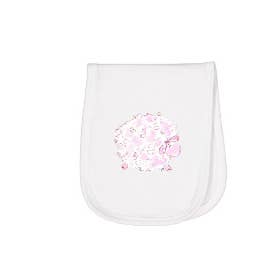 Burp Pad Pink Fluffy Lam BP 345 for engroshandel hos Designs By Beverly, LLC