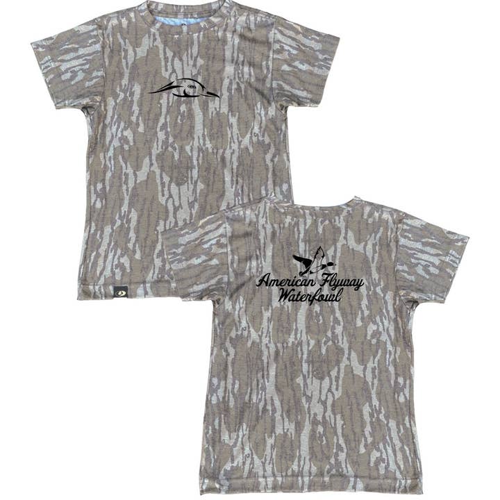 Maglietta Toddler AFW Mossy Oak per la vendita all'ingrosso da parte di American Flyway Waterfowl