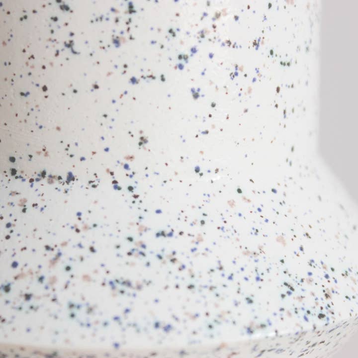 TEMPLE CERAMIC - Wholesale Vase - Geo Vase - White Spots1