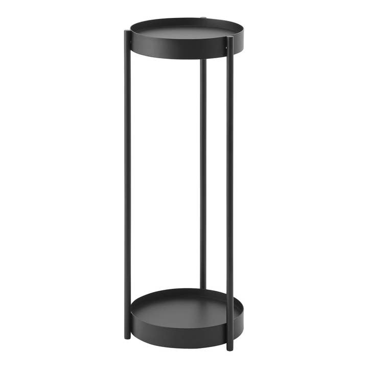 Yamazaki Home - Wholesale Plant Pot Stand - Two-Tier Rolling Plant Stand (28" H) - Steel