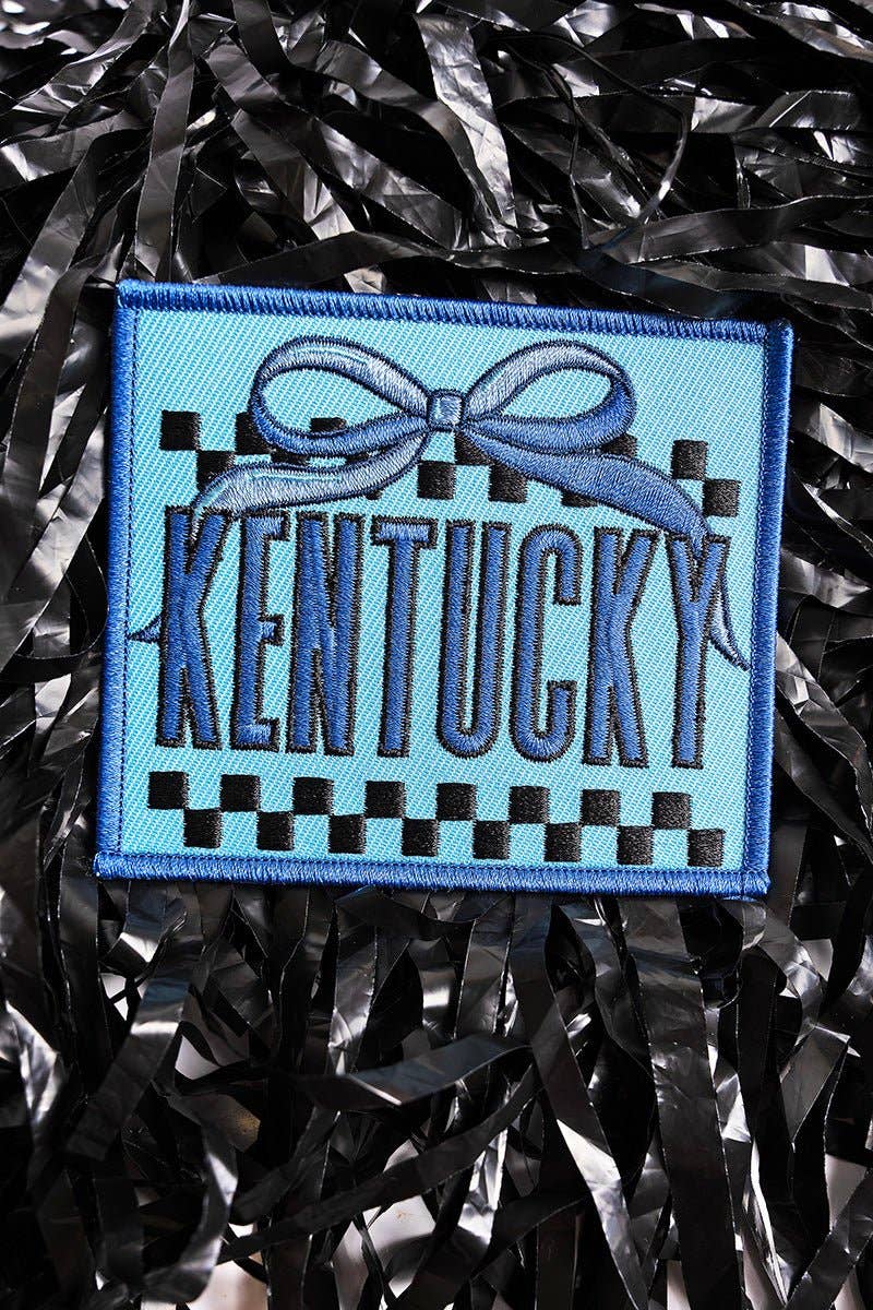 Wholesale Accessory Market - Wholesale Patch - Bow Kentucky Check Embroidered Patch0