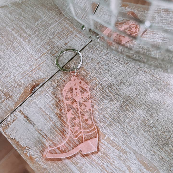 Sugar Koated Designs - Wholesale Keychain - Women's - Cowboy Boots Keychain, Cowgirl Boot Keychain, Western