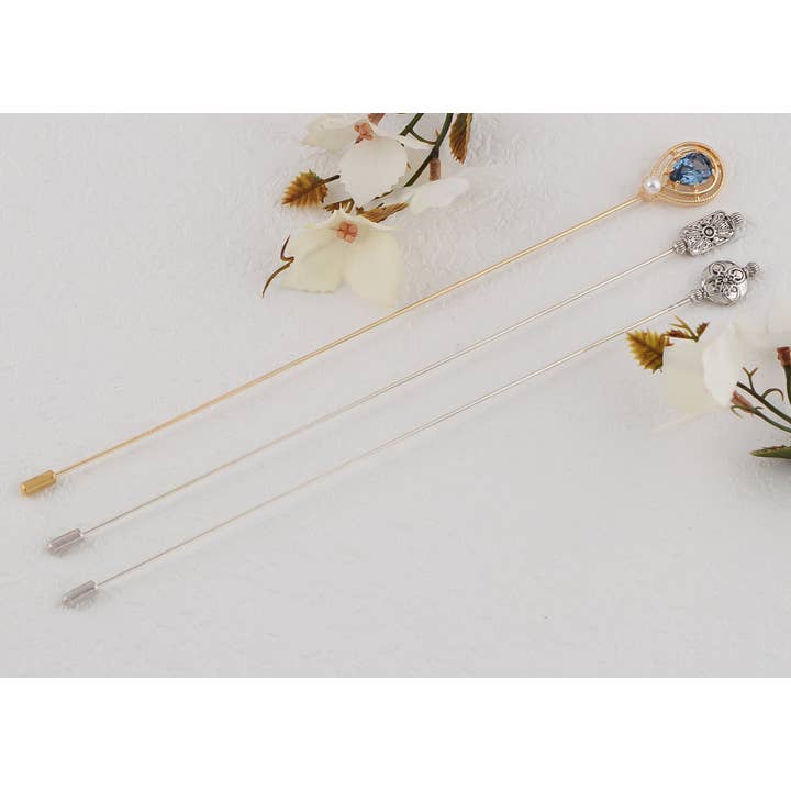 AK Brand - Wholesale Hat Accessory - Women's - Antique Vintage Hat Pin Classic Long Handle Geometric Hatpin16