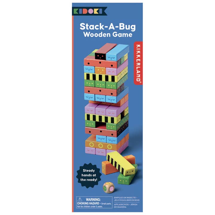 Stack-A-Bug Wooden Game for wholesale by Kikkerland Design Inc