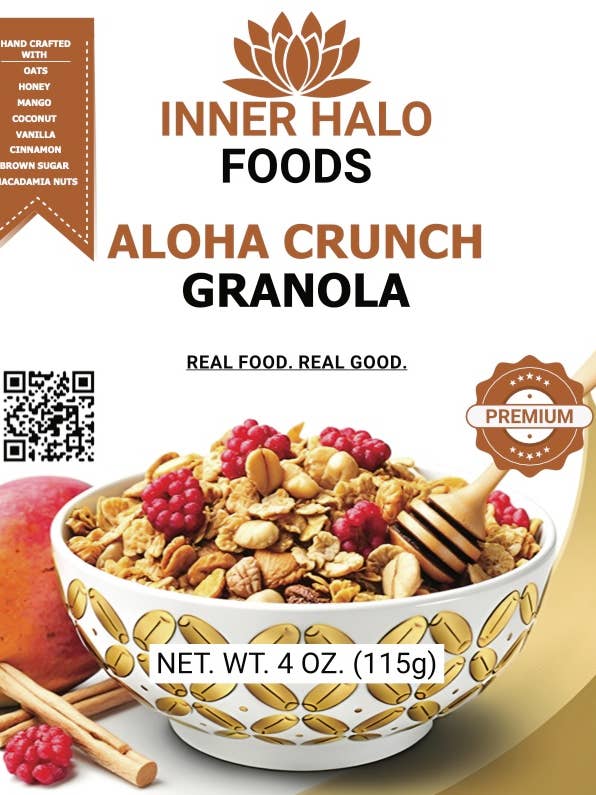 Aloha Crunch Granola - Artisanal, 20 x 4oz for wholesale by Inner Halo Foods