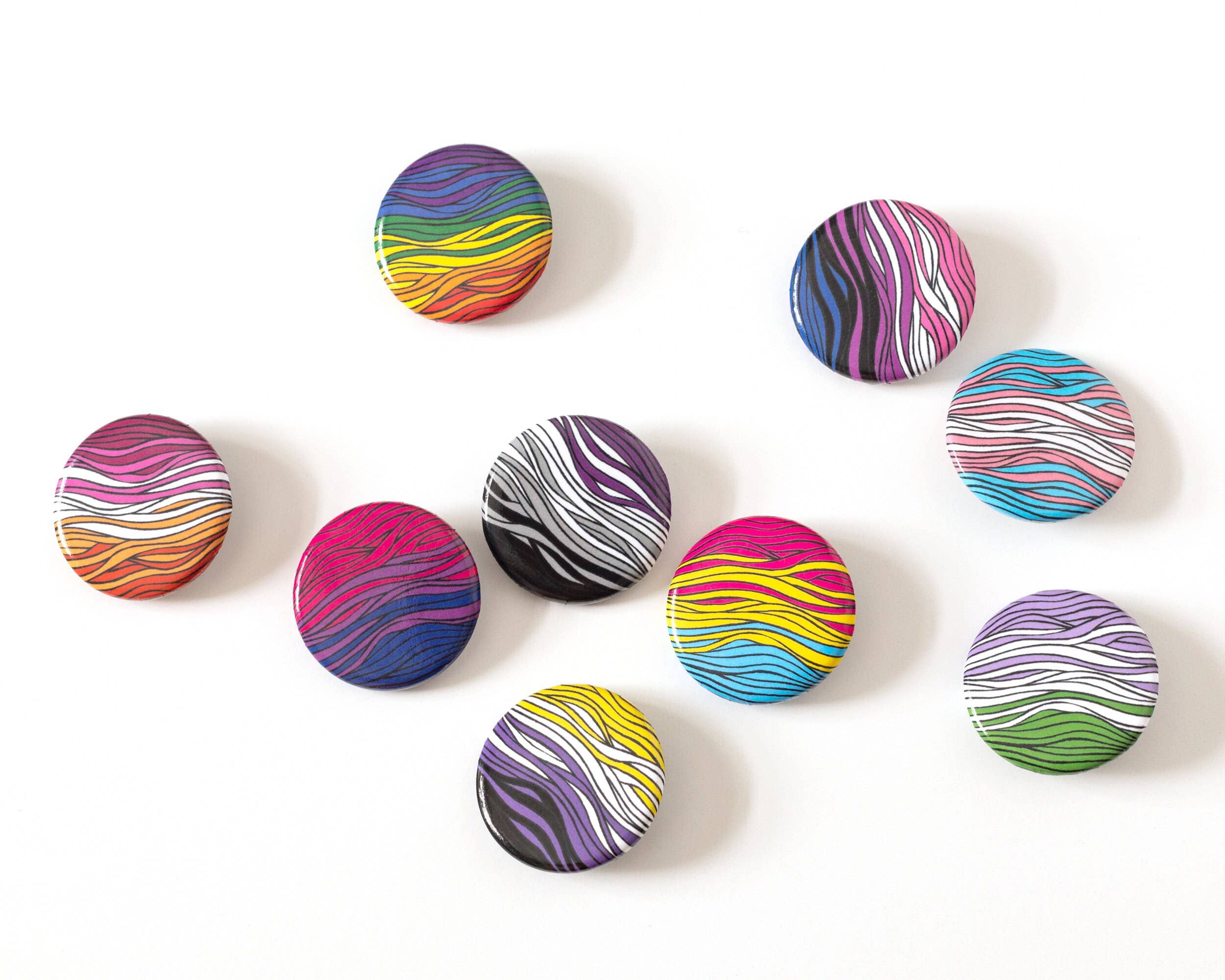 RippleSplash Studio – wholesale Lapel pin/button – Subtle Bisexual Pinback Button - Bisexual Flag Pin6
