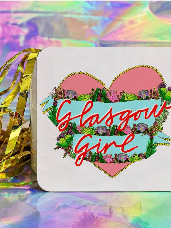 Glasgow Girl Coaster for wholesale by Claire Barclay Draws