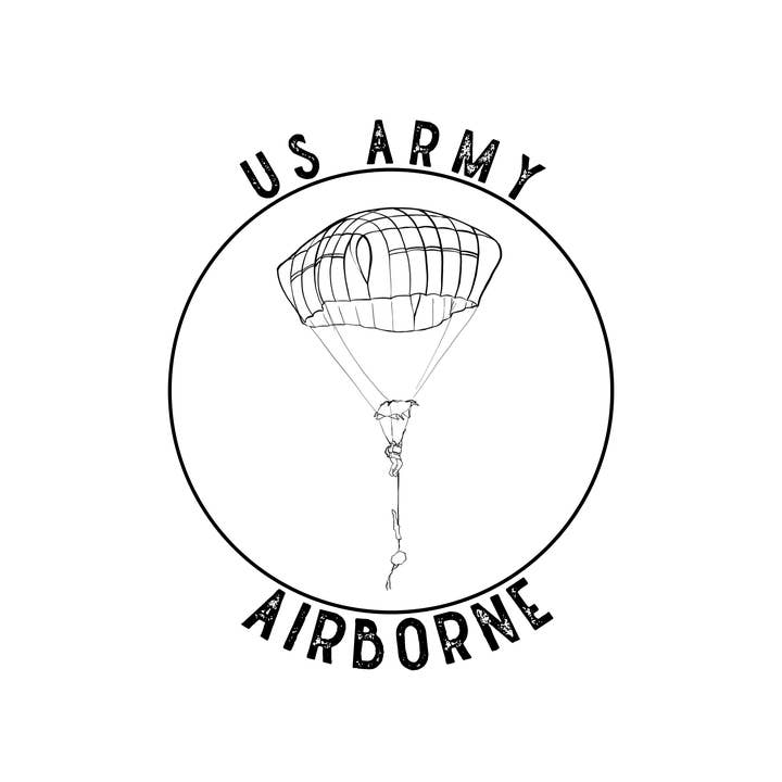 Autocollant aéroporté en vinyle de l'armée américaine, autocollant Military Linework pour la vente par CMarie Northwest