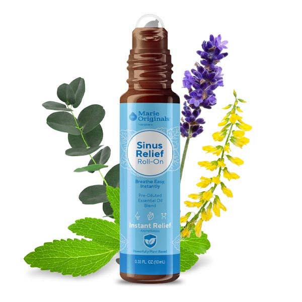 Sinus Roll on | Miscela di Olio Essenziale di Eucalipto Naturale 10 mL per la vendita all'ingrosso da parte di Marie's Original Formulas