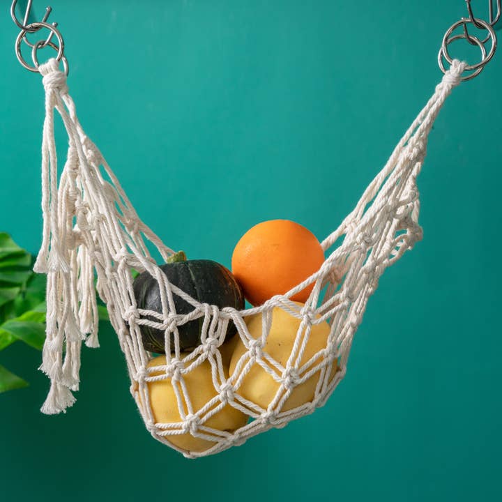 Sparkle Being - Wholesale Keukenopslag/organizer - Opbergtas Macrame wandhanger voor fruit en groenten