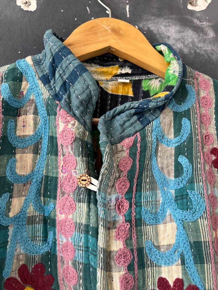 Bhawana Handicrafts – wholesale Coat – Women’s – Winter Wear Coat Cotton Suzani Jacket Floral Embroidery Coat1