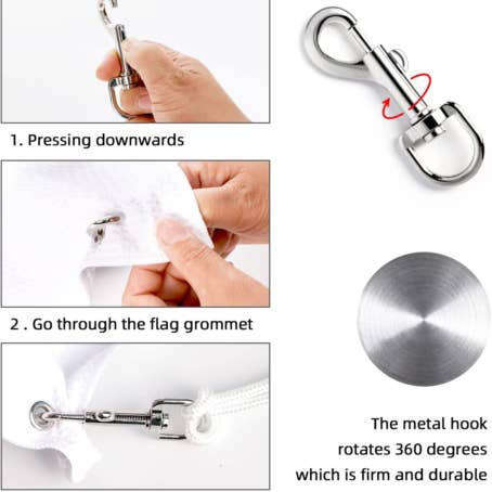 100ft Flag Pole Rope Flag Pole Halyard Rope Kit 4 Pcs Zinc and other Purchase Wholesale curtain poles. Free Returns & Net 60 Terms on Faire trending on Faire.