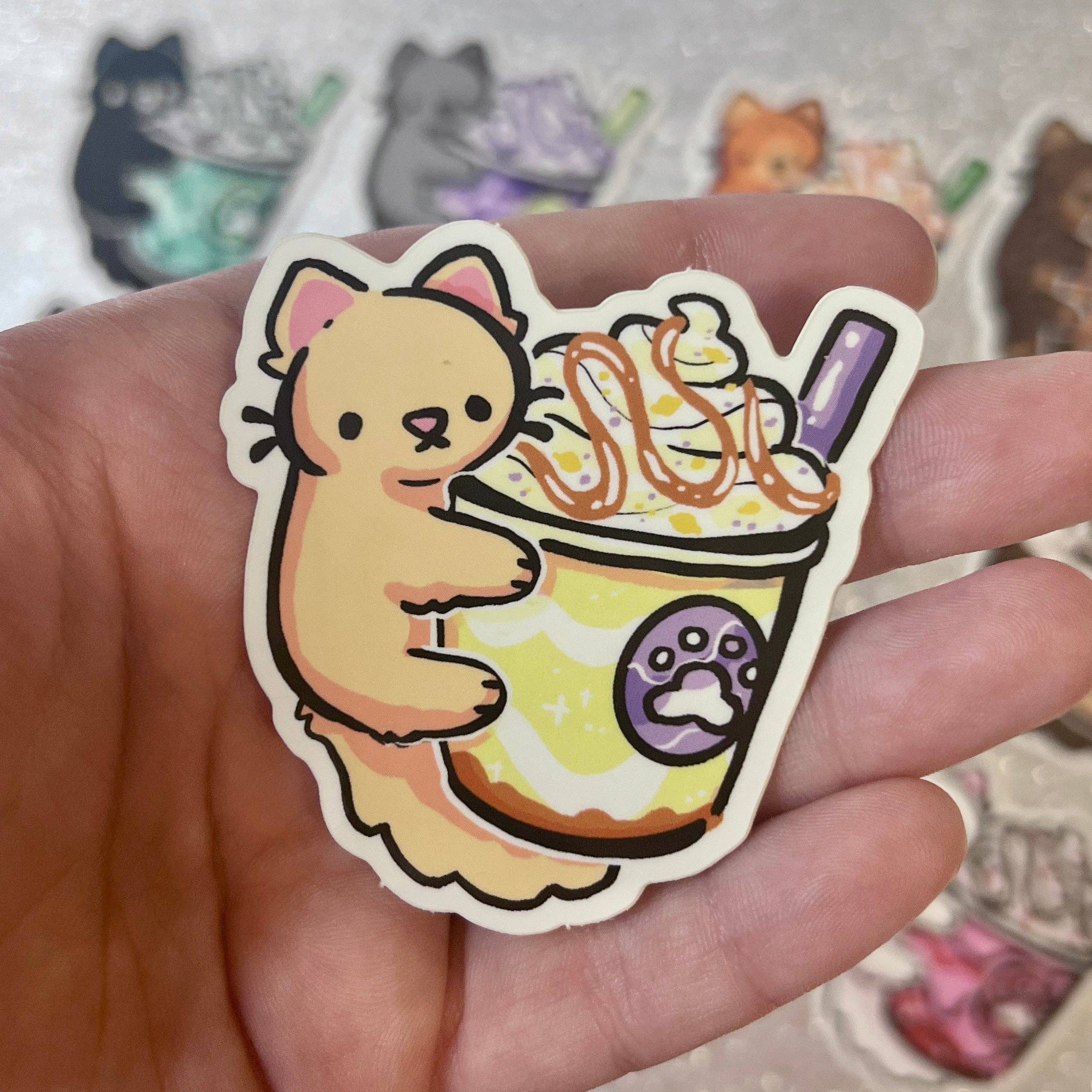 Woolblossom - Wholesale Sticker - Kitty Frappe ~ Stickers12
