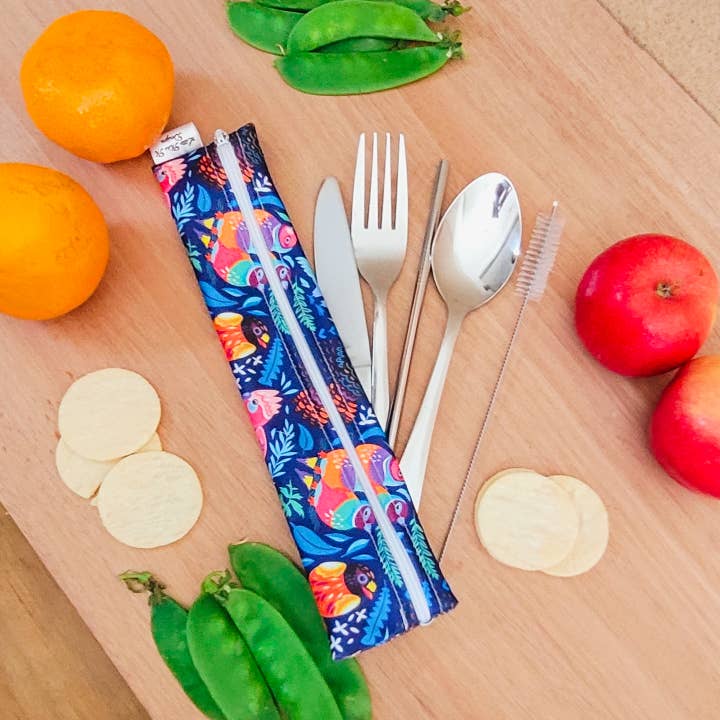Birds Of Aus Cutlery Pouch for wholesale by Little Miss M Designs