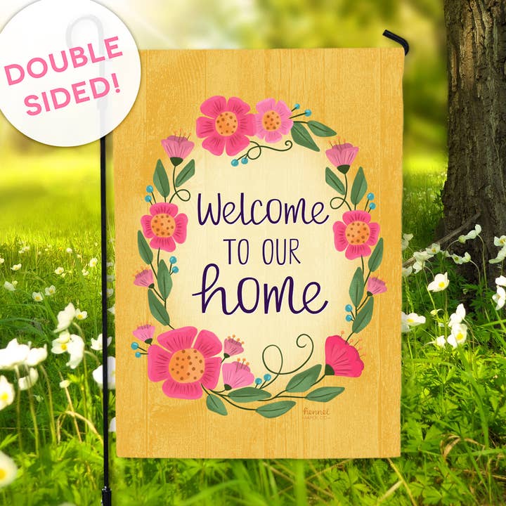Garden Flag - Welcome to our Home for wholesale by Hennel Paper Co.