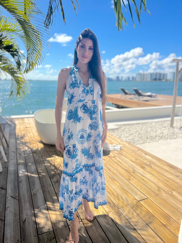 FIJI MAXI | PICKNICK BLAUW voor wholesale door IslaPayal