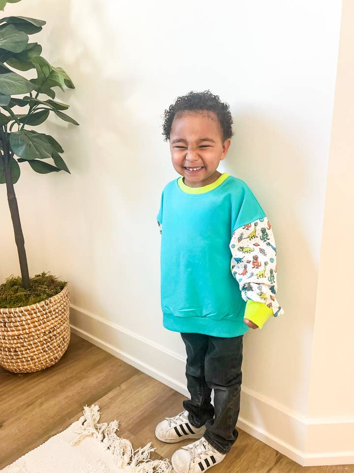 Sweatshirt Enfant Dinosaure de l'Espace | 0-3M-YM pour la vente par To the Moon Childrens