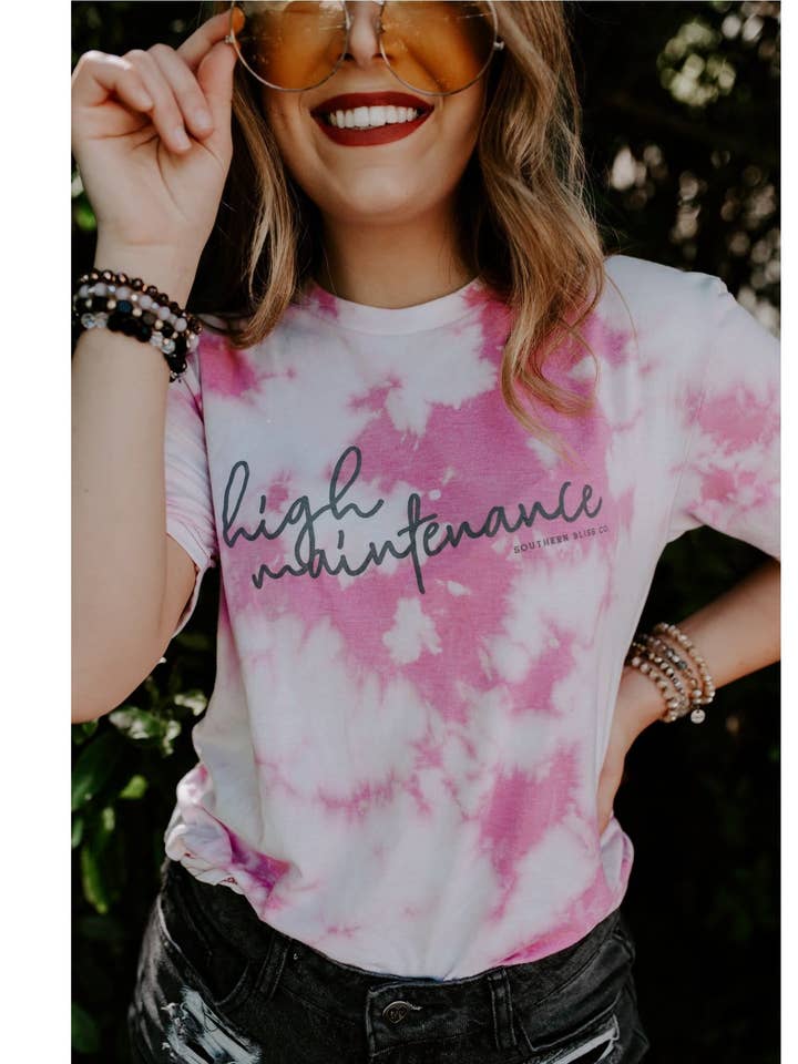 High Maintenance Bomba Wash Tee for wholesale by Southern Bliss Co.