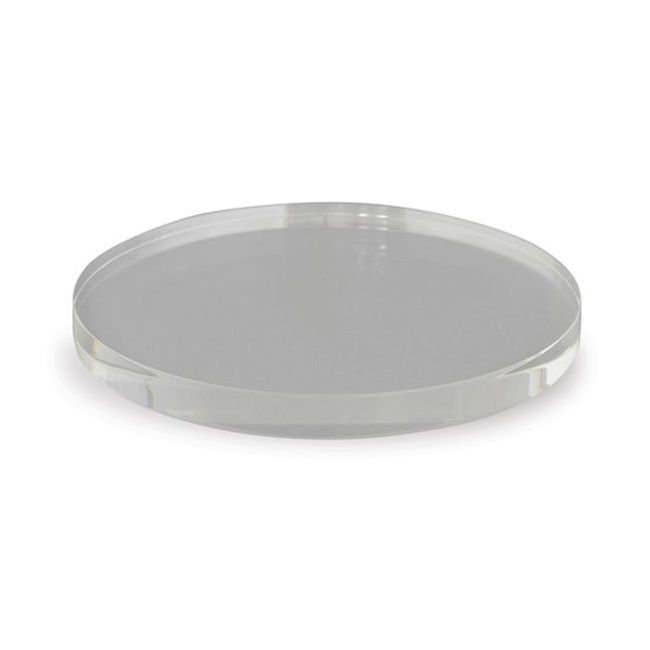 Acrylic Bases Clear and Round 3/8"" thru 4" thick for wholesale by Plasticmart