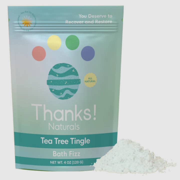 Thanks!Naturals - Tea Tree Tingle - Bath Fizz for wholesale by Chasin' Unicorns