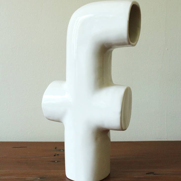 Ceramic Vase | Letter f for wholesale by Studio Patenaude