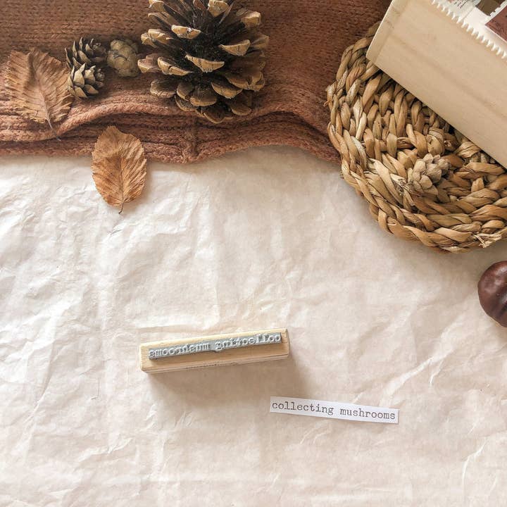 samesjournal - Wholesale Decoratieve stempel - Houten postzegel voor het verzamelen van paddenstoelen, herfst, stamper, laserstem