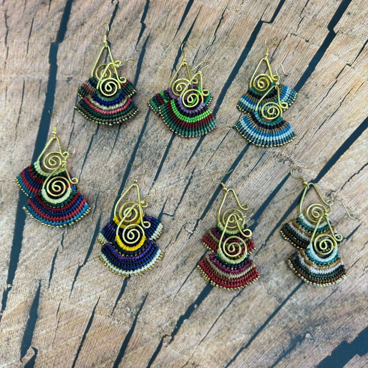 Hecho a mano - Wholesale Dangle Earrings - Indian macrame earrings2