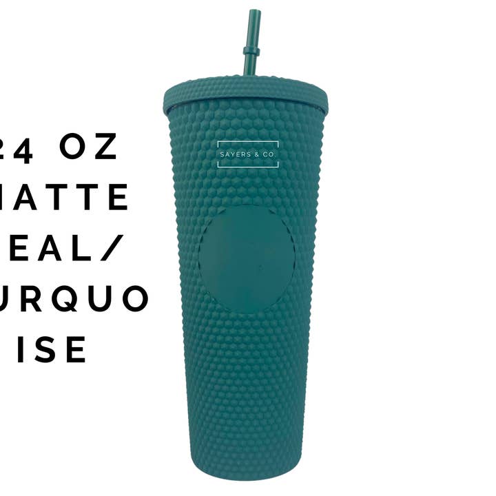 Sayers & Co. – wholesale Isolerade dryckesvaror – Custom Merry Mini dubbade 24oz skruv topp Tumbler, dubbelväggiga isolerad matt svart, matt korall, Sayers & Co., partihandel, Bulk30