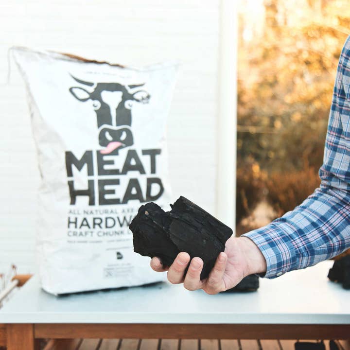 Meat Head Charcoal - Wholesale Charcoal - Hardwood Craft Chunk Charcoal - 22 lb bag