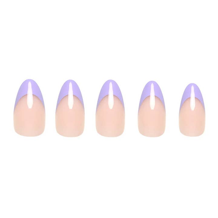 Glamnetic - Wholesale Press-On/Fake Nails - French Lilac Press-On Nails | Short Almond | Spring Purple