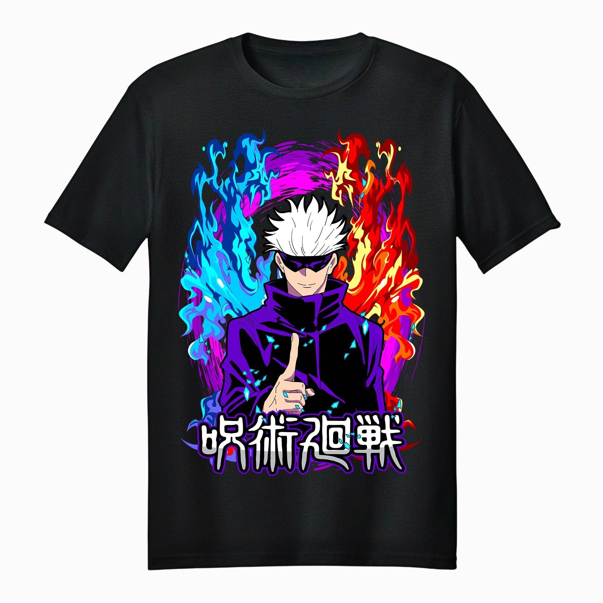 Fundom - Wholesale T-Shirt (Graphic) - Unisex - Jujutsu Kaisen Satoru Gojo Profile Monochrome Adult T-Shirt0